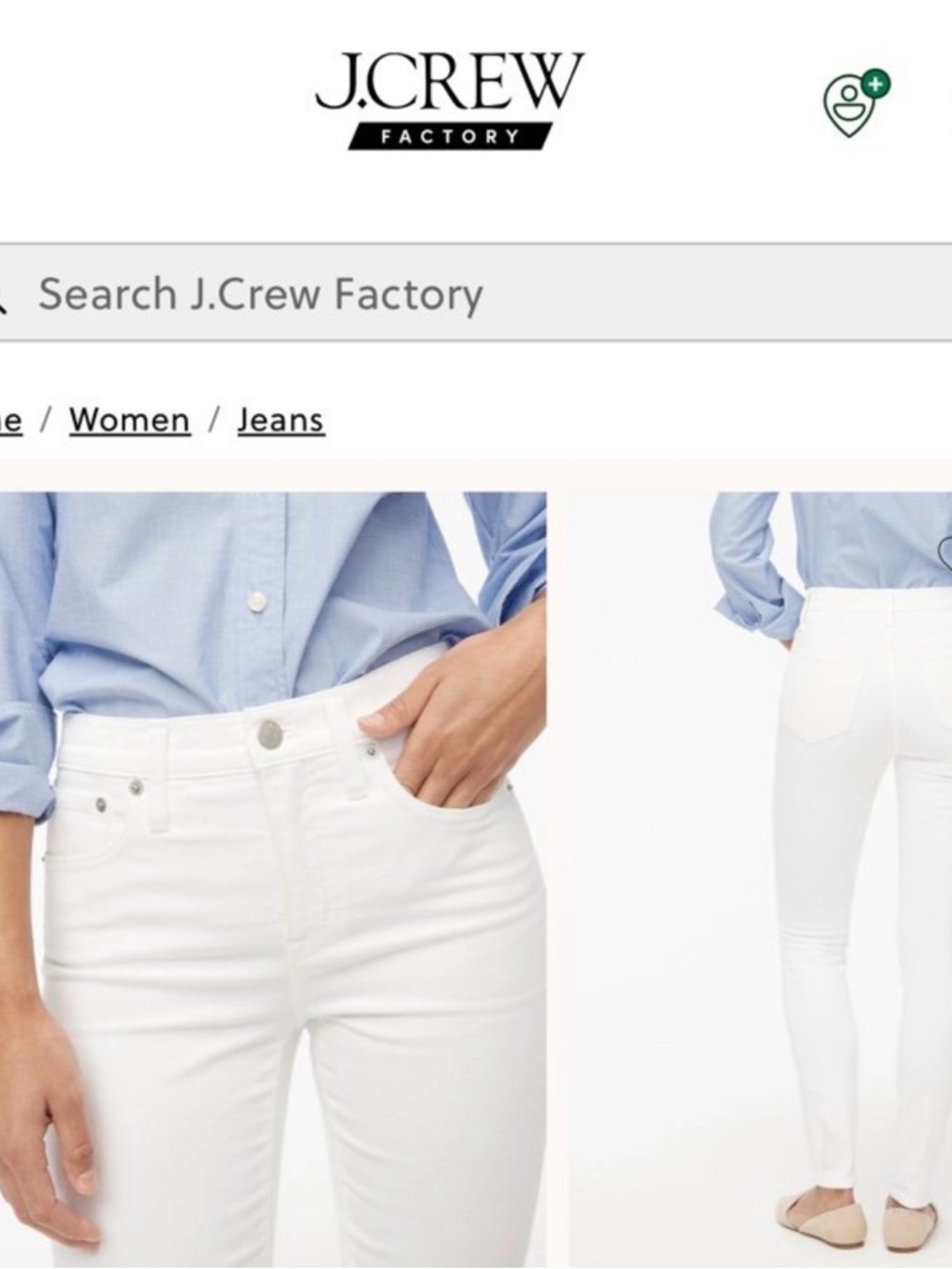 J. Crew White High-Rise Skinny Jeans Distressed Size 27 RN# 77388